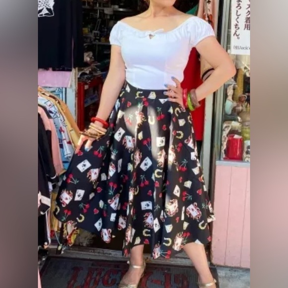 Hell Bunny Dresses & Skirts - Hell Bunny Viva Las Vegas Swing skirt, size M, UK 12